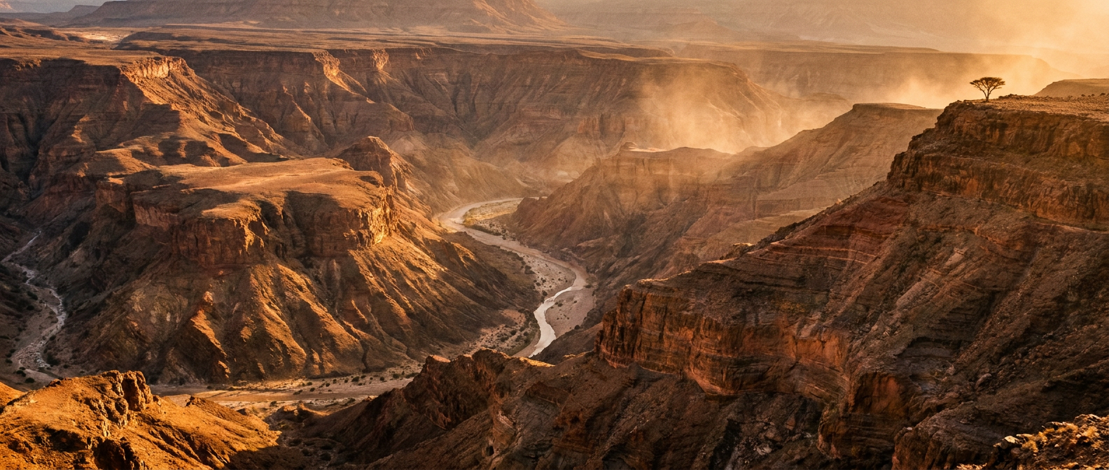 Fish River Canyon bei Sonnenuntergang